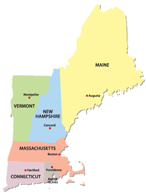 New England map